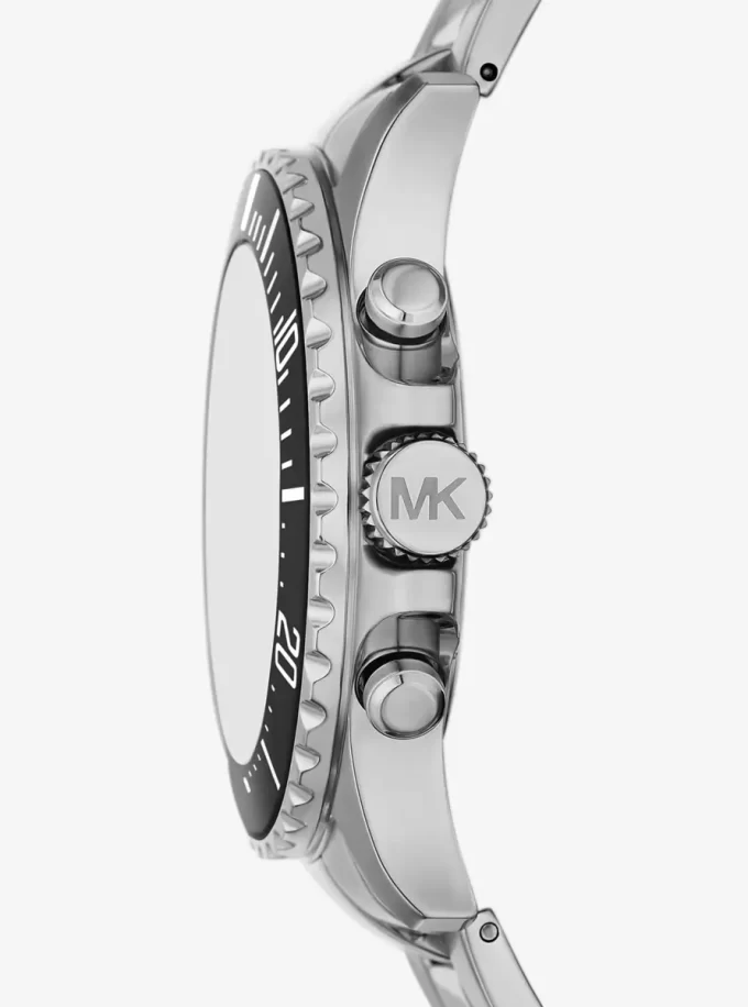 Übergroße Everest-Uhr in Silberoptik