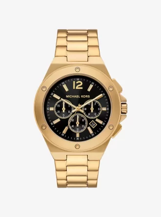 Übergroße goldfarbene Lennox-Uhr