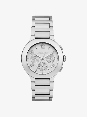 Übergroße Gramercy-Uhr in Silberoptik
