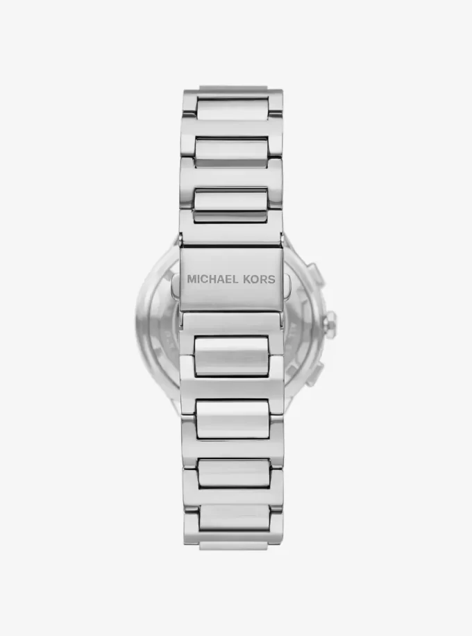 Übergroße Gramercy-Uhr in Silberoptik