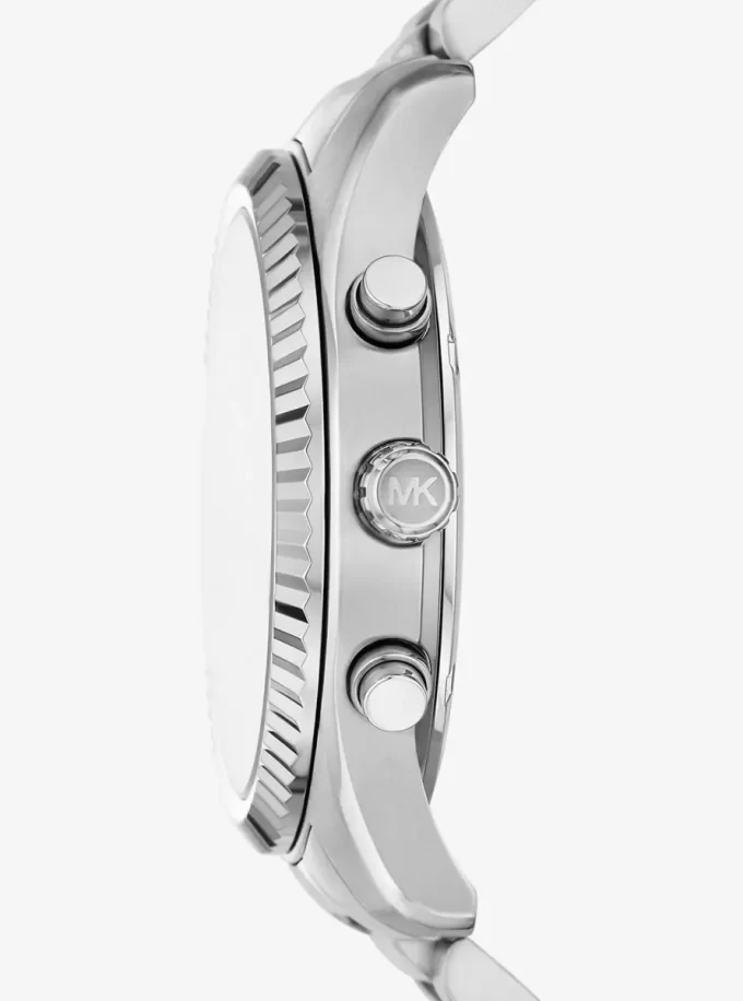 Übergroße Lexington-Uhr in Silberoptik