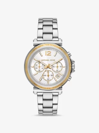 Übergroße Maren-Uhr in Silberoptik