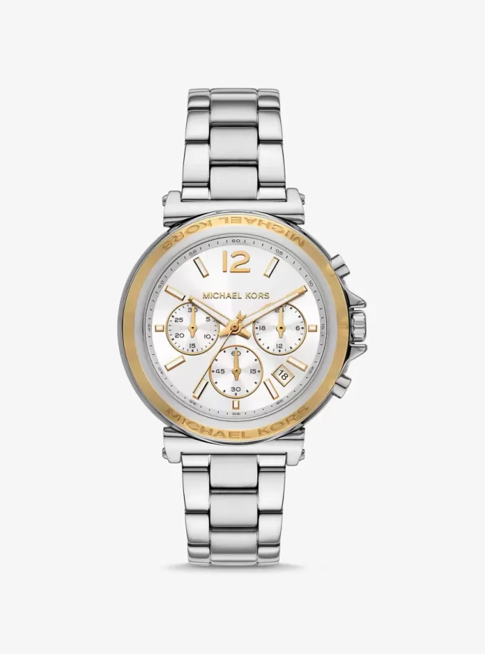 Übergroße Maren-Uhr in Silberoptik