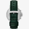 Übergroße Maren-Uhr in Silberoptik mit Lederarmband in Krokodilprägung