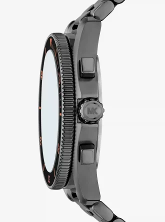 Übergroße maritime Uhr in Gunmetal-Optik Übergroße maritime Uhr in Gunmetal-Optik