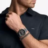 Übergroßes Lexington-Uhren- und Armband-Geschenkset in Gunmetal-Optik