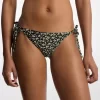 Bikinihose aus Stretch-Nylon mit Blumenmuster Bikinihose aus Stretch-Nylon mit Blumenmuster