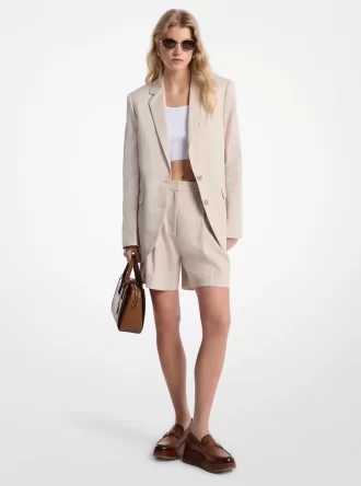 Blazer aus Leinen- und Baumwolltwill