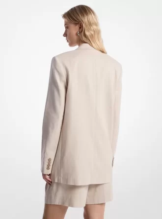 Blazer aus Leinen- und Baumwolltwill
