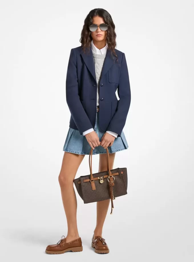 Blazer aus Stretch-Wollmischgewebe Blazer aus Stretch-Wollmischgewebe