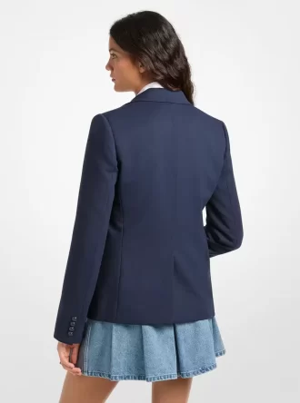 Blazer aus Stretch-Wollmischgewebe