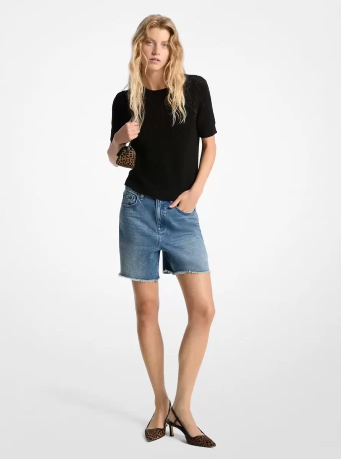 Boyfriend-Denim-Shorts Boyfriend-Denim-Shorts