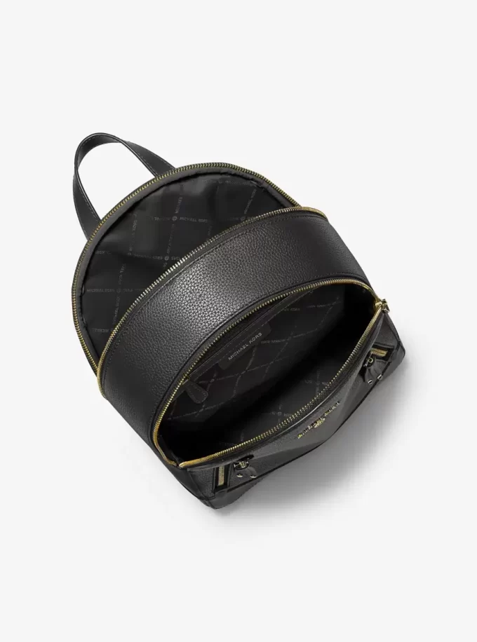 Brooklyn Rucksack aus genarbtem Leder (mittelgroß)