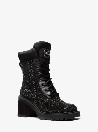 Cade Kampfstiefel mit Verzierungen