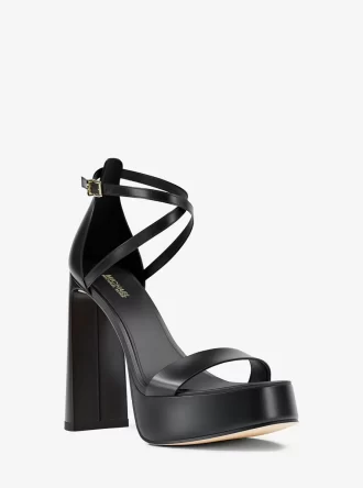 Cami Leder-Plateausandalen