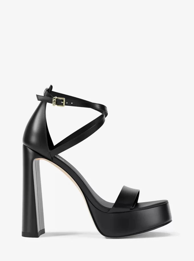 Cami Leder-Plateausandalen