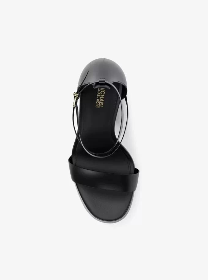 Cami Leder-Plateausandalen