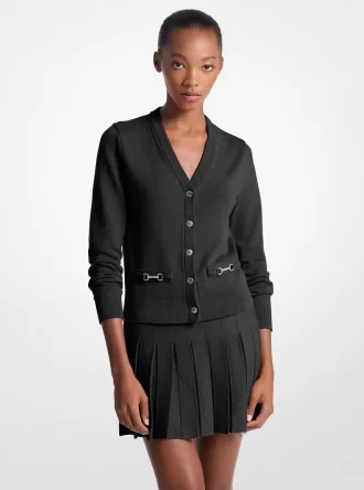 Cardigan aus Baumwollmischgewebe