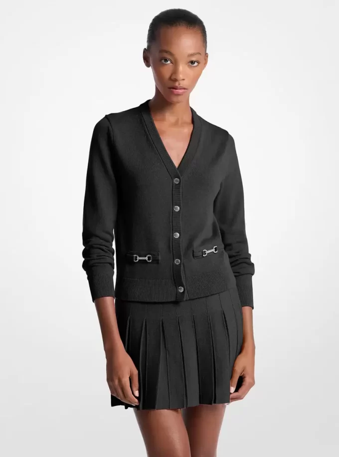 Cardigan aus Baumwollmischgewebe Cardigan aus Baumwollmischgewebe