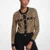 Cardigan aus Stretch-Viskose mit Leopardenmuster