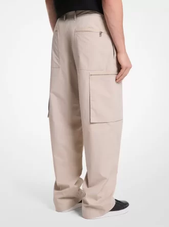 Cargohose aus Baumwollpopeline mit Reißverschluss