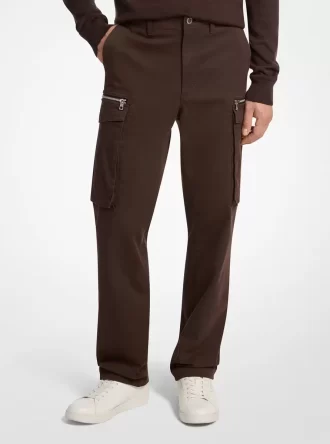 Cargohose aus Stretch-Baumwolle mit Reißverschluss