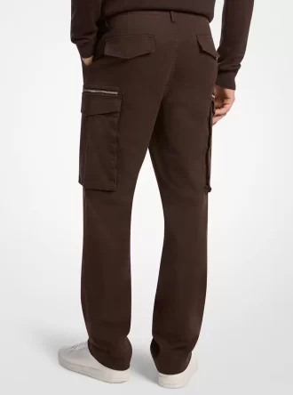 Cargohose aus Stretch-Baumwolle mit Reißverschluss