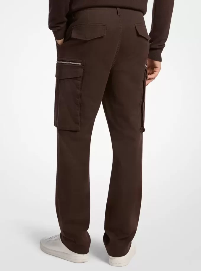 Cargohose aus Stretch-Baumwolle mit Reißverschluss