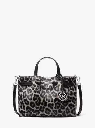 Carson Kleine Handtasche aus Kalbsfell mit Leopardenmuster