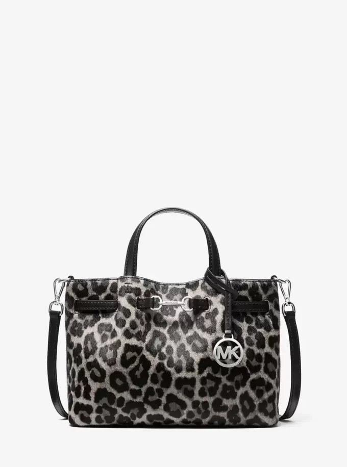 Carson Kleine Handtasche aus Kalbsfell mit Leopardenmuster Carson Kleine Handtasche aus Kalbsfell mit Leopardenmuster