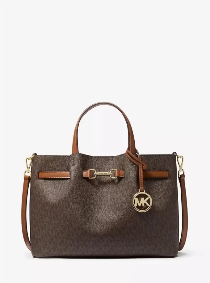 Carson Medium Signature Logo Satchel Carson Medium Signature Logo Satchel