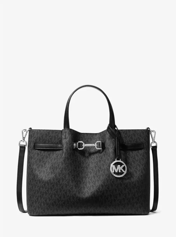 Carson Medium Signature Logo Satchel Carson Medium Signature Logo Satchel