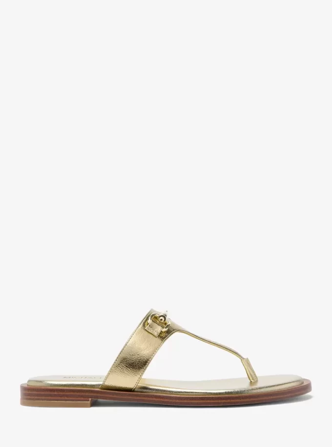 Carson Sandale aus geknacktem Metallic-Leder Carson Sandale aus geknacktem Metallic-Leder