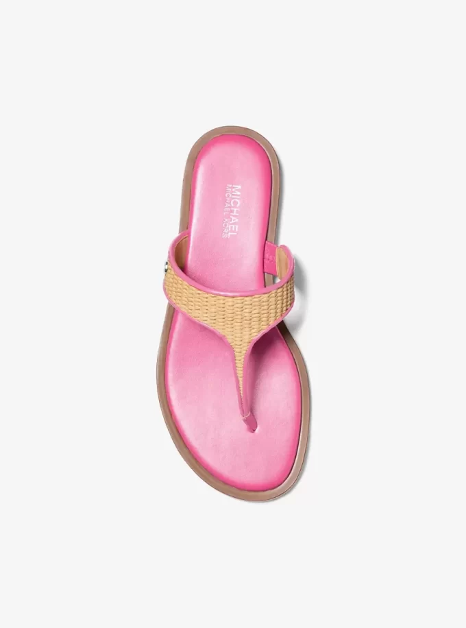 Carson Stroh-T-Riemen-Sandale Carson Stroh-T-Riemen-Sandale