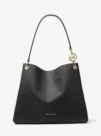 Christina Große Schultertasche mit charakteristischem Logo