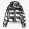 Ciré-Pufferjacke aus Metallic-Nylon Ciré-Pufferjacke aus Metallic-Nylon