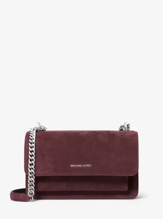 Claire Große Wildleder-Schultertasche