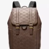 Colby Medium Rucksack aus poliertem Leder mit Logoprägung