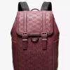 Colby Medium Rucksack aus poliertem Leder mit Logoprägung