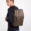 Colby Medium Rucksack aus poliertem Leder mit Logoprägung