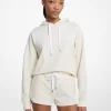 Cropped Hoodie aus Baumwollmischgewebe mit charakteristischem Logo
