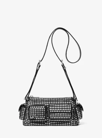 Dakota kleine Schultertasche aus Wildleder mit Nieten