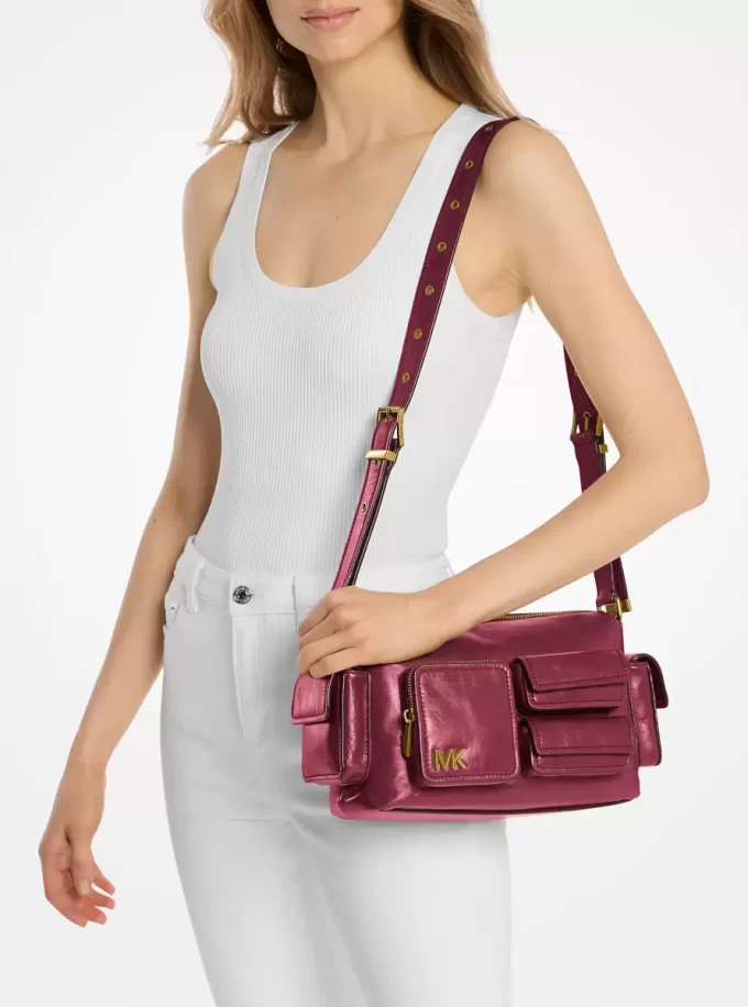 Dakota Schultertasche aus Leder, mittelgroß
