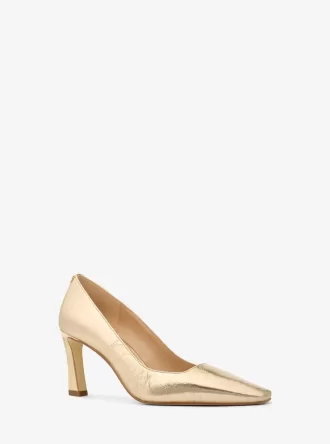 Darrah Pumps aus geknacktem Metallic-Leder