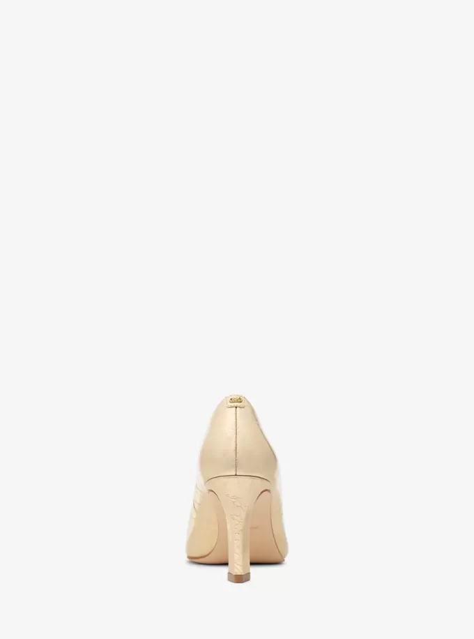 Darrah Pumps aus geknacktem Metallic-Leder