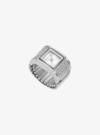 Darrington Pavé Silberfarbene Ringuhr