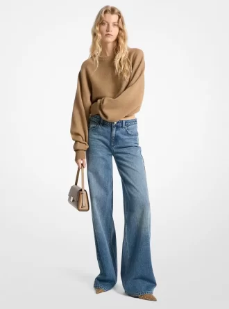 Denim-Jeans mit weitem Bein