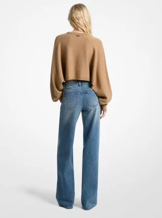 Denim-Jeans mit weitem Bein