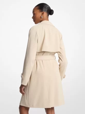 Drapierter gewebter Trenchcoat