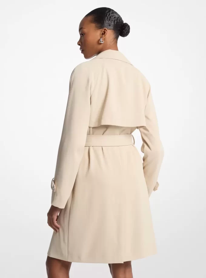 Drapierter gewebter Trenchcoat